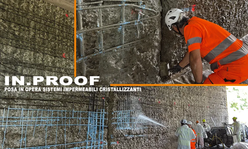 Tavola IN.PROOF sulla posa di sistemi impermeabili cristallizzanti